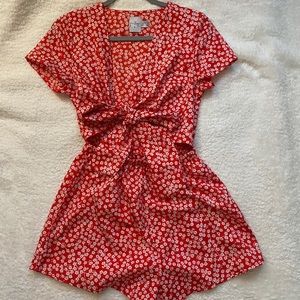 PRINCESS POLLY TIE FRONT ROMPER